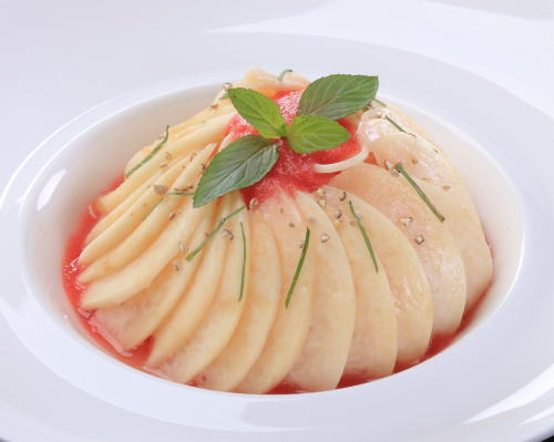桃の冷製パスタ ホテルグランド東雲